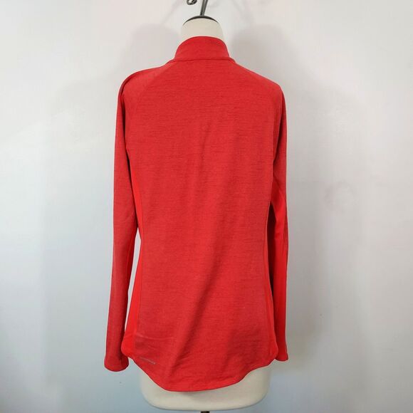 Reebok Womens XL Performance Running Shirt Athleisure Speedwick Thumb Holes Red - Picture 7 of 13